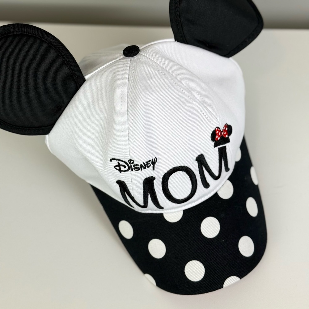 NWT Disney MOM Black & White Ear Minnie Mouse Hat Baseball Cap for Women - Picture 4 of 9